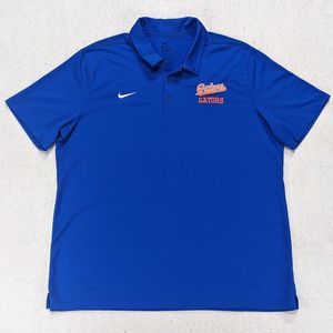Nike FLORIDA GATORS Golf Polo Men’s XL X-Large Embroidered Logo Royal Blue EUC